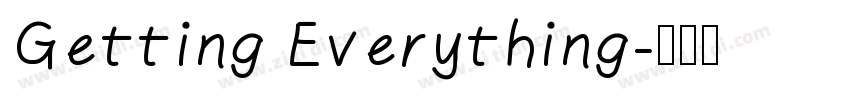 Getting Everything字体转换